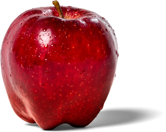 Red Apple with Water Droplets - Isolated